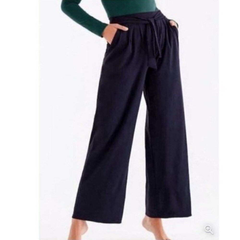 NWOT: ADAY Snap It Up Wide Leg Pants Navy Blue - S